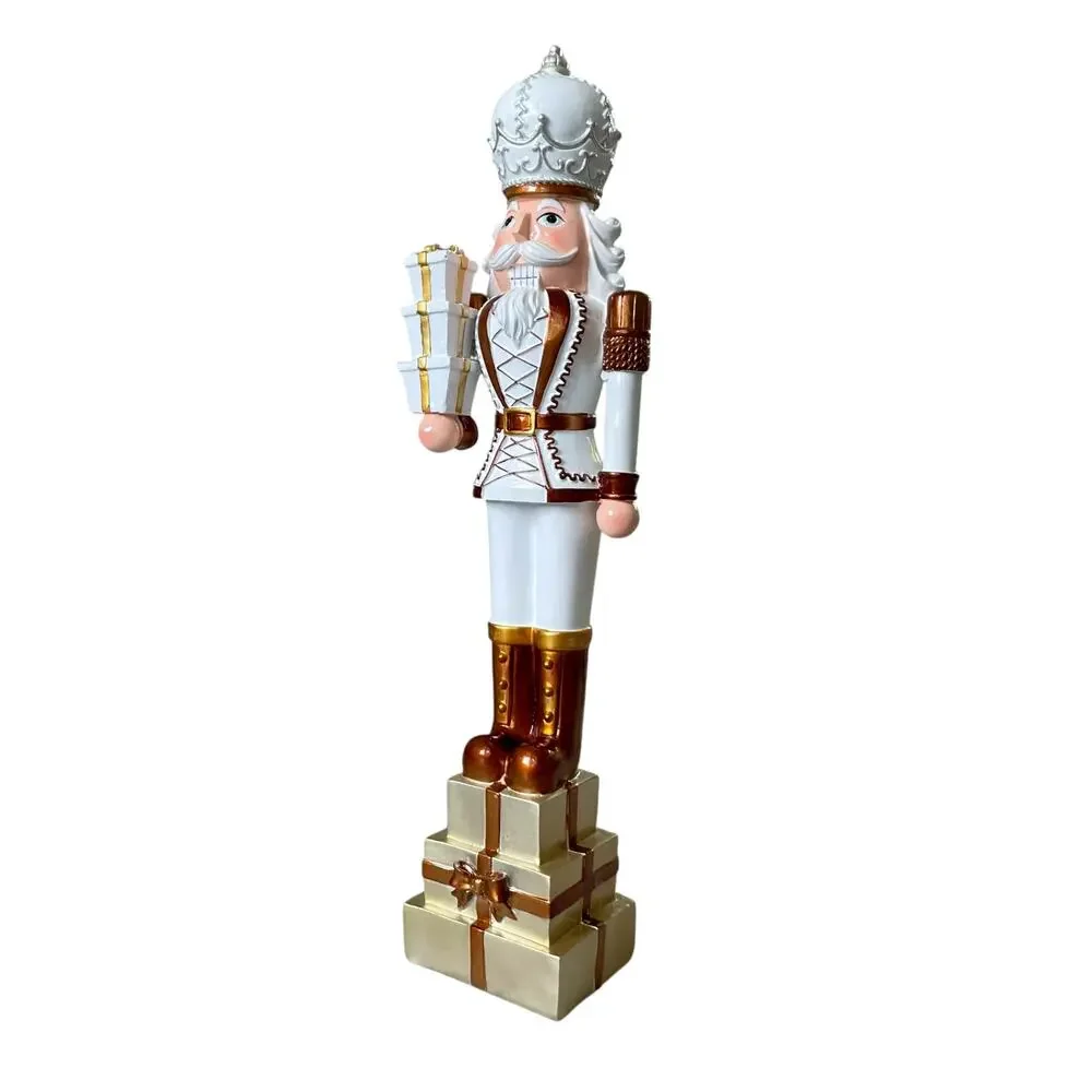 Gold & White Christmas Nutcracker King w/ Gifts 20